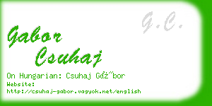 gabor csuhaj business card